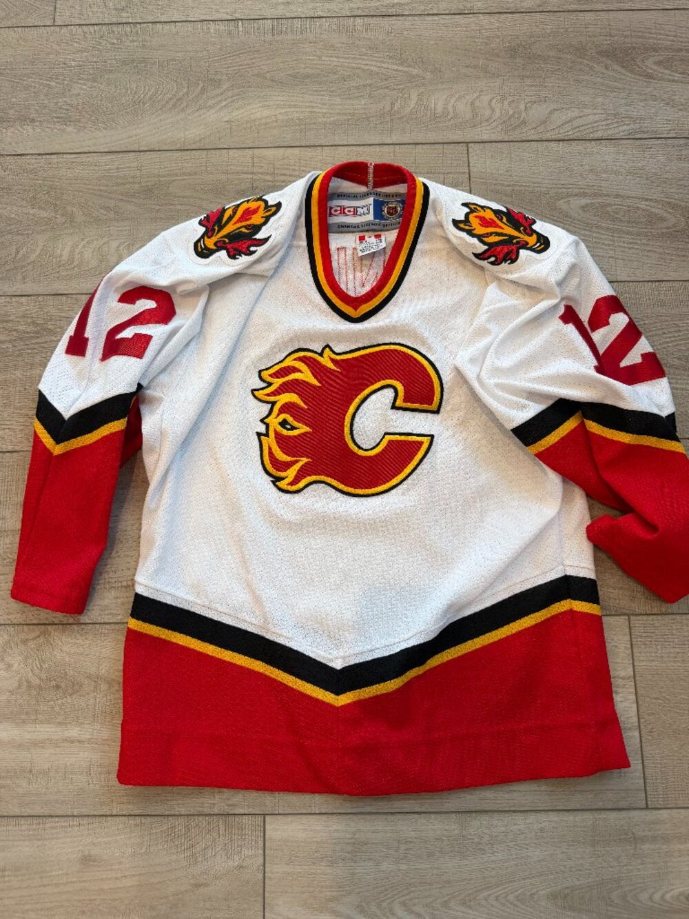 Calgary Flames Jarome Iginla #12 CCM White Away
